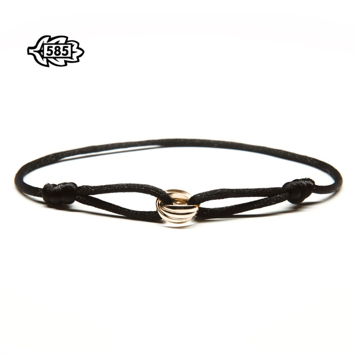 14K Tricolor in Yellow Gold