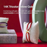 14K Tricolor Armband Gelbgold